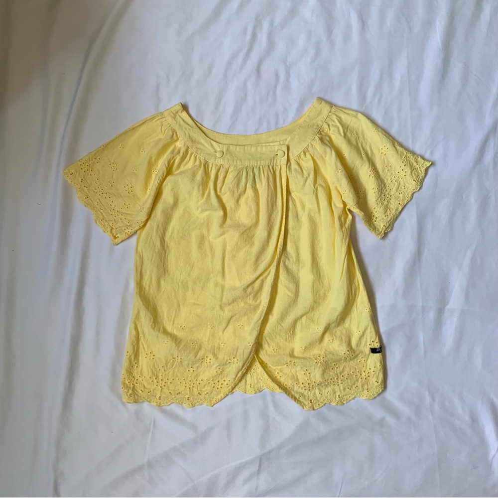 Yellow Eyelet Blouse